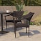 Flash Furniture Espresso PE Rattan Wicker Patio Dining Chair, 2PK 2-TT-TT002-ESP-GG - alternate 1